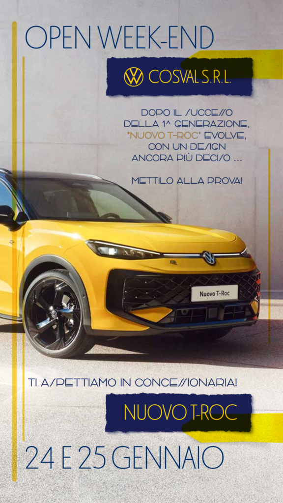 NUOVO T-ROC - Open Week-End 24 e 25 Gennaio!