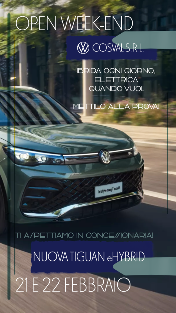 open weekend nuova tiguan ehybrid